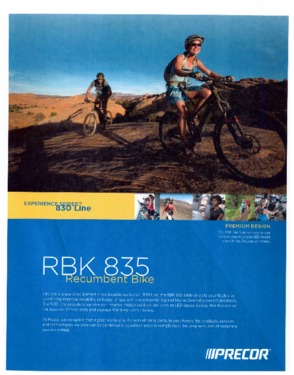 Recumbent Bike PRECOR RBK 835 Fitness Cycle
