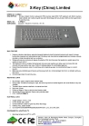 Stainless steel desktop keyboard with trackball(X-BP66D)