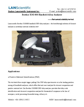 Offer Lanscientific X3G800 Handheld Energy Dispersive Alloy Analyzer