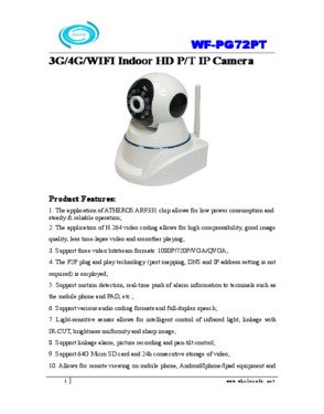 IP Camera 3G wirelss P2P Pan/Tilt 