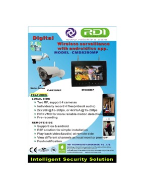 9" LCD digital wireless monitoring systme