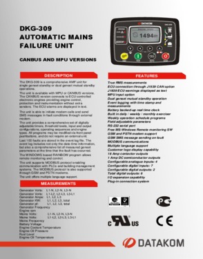 DKG 309 CAN/MPU Automatic Mains Failure Unit