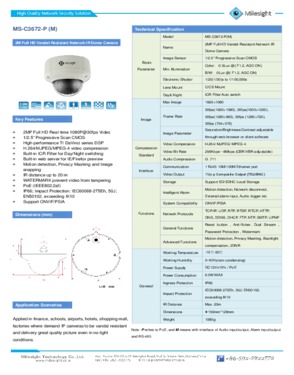 2M Full HD Vandal-Resistant Network IR Dome Camera
