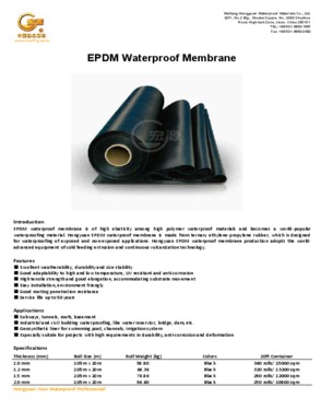 Single-ply EPDM roofing membrane