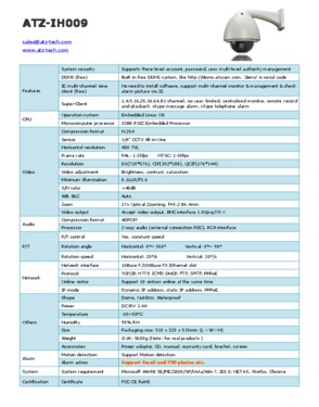 PTZ Control IP Camera with 1/4 CCD CCTV