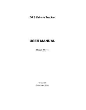 gps vehicle tracker TK111