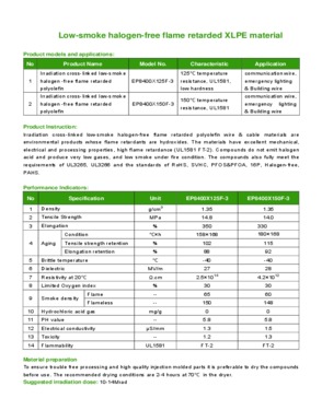 Halogen Free Flame Retardant (XLPE)