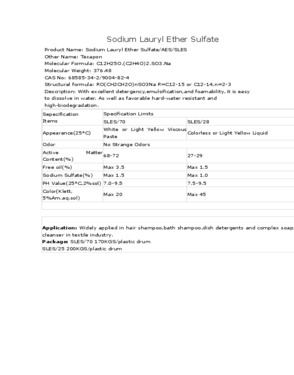 Sodium Lauryl Ether Sulfate