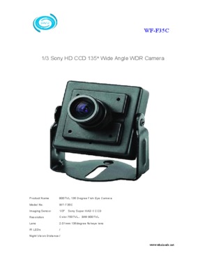 fisheye wide angle camera