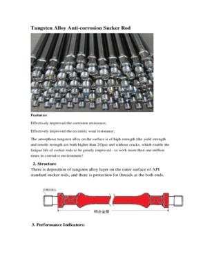 Tungsten Alloy Anti Corrosion Wear Resistant Anti Galling 28, 25 Sucker Rod