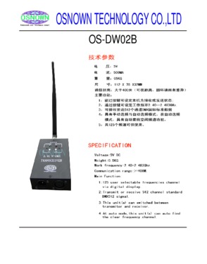 LED Wireless Transceiver OS-DW02B