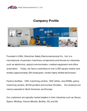 Shenzhen Aidely Electromechanical Co., LTD