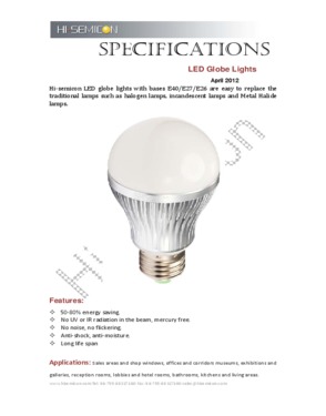 9W E27 Bulbs