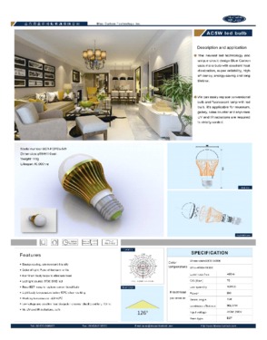 High brightness home use AC 8W led bulb