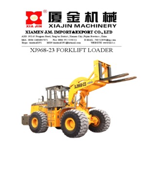 High quality forklift loader from Chinese supplier