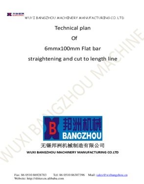 2-6mm flat bar straightening and cut to length line