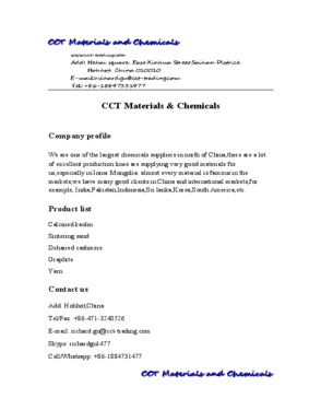 CCT Materials & Chemicals