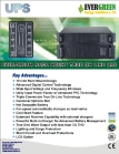 TRUE ON LINE, HIGH RELIABILITY, SINGLE PHASE UPS SELECTION BY EVERGREEN