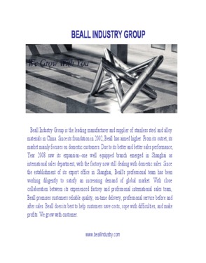 BEALL INDUSTRY GROUP CO., LIMITED
