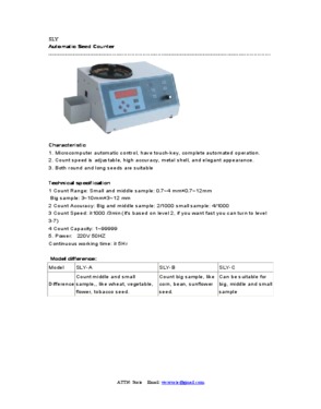 Automatic Seed Counter