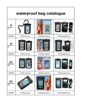 pvc waterproof bag for mobile phone
