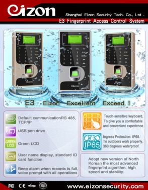 E3 Waterproof Biometric RFID fingerprint access control