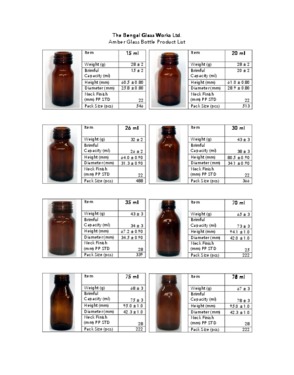 Pharmaceutical Amber Glass Bottles