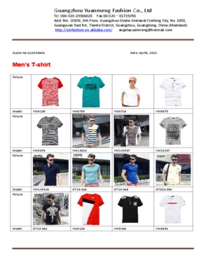 2013 Canton Fair Product Crew Neck Men's T-shirt Short Sleeve