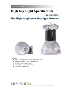 Dimmable Led High Bay Light 180W (HZ-GKD180WA)