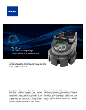 GLory Mach3 Coin Count and Sorter