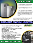 TRUE ON LINE, HIGH RELIABILITY, SINGLE PHASE UPS SELECTION BY EVERGREEN