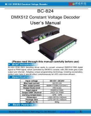 Constant voltage DMX512 decoder