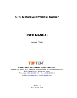 gps vehicle tracker GT08 with sos button, voice monitor