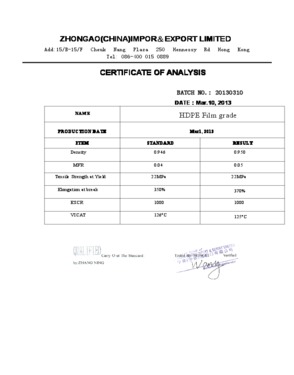 HDPE Film Grade