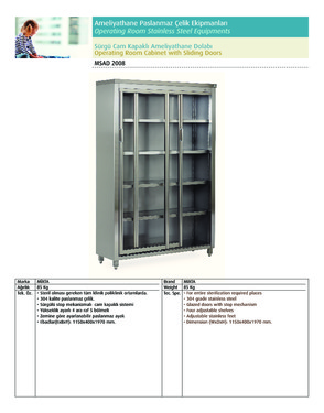 Operating Room Cabinet with Sliding Doors