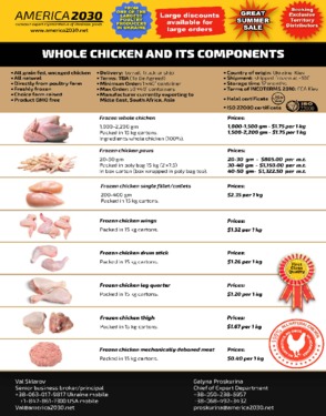 Fresh Frozen Halal Whole Chicken And Its Components