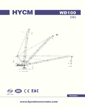 Hot Model QD1840 Derrick Crane 10t Load 4.0t at 18m Luffing Work Jib