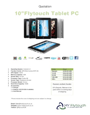 Flytouch 10" Tablet PC 16GB