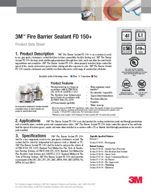 3M Fire Barrier Sealant FD 150+, Red 4.5 gallon, Pail