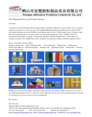 Hongsu Adhesive Products Industrial Co., Ltd