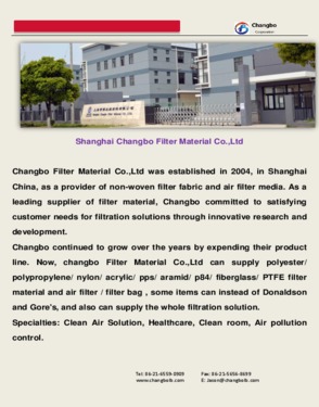 Shaghai  Changbo Filter Material CO, LTD