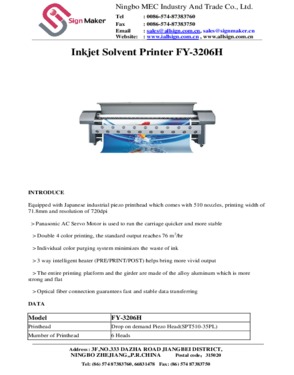 Solvent printer FY-3206H