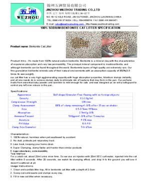 High Quality Natural Clumping Bentonite Cat Litter