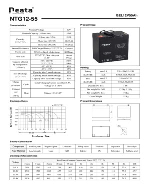 GEL Battery 12V 55AH