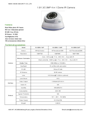 Hot selling 4 in1 1.0MP Low illumination  Dome Camera