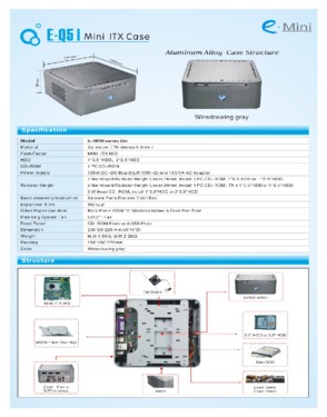 set-top case for media center mini pc itx case E-Q5i