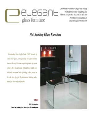 Simple Design Glass End Table S041