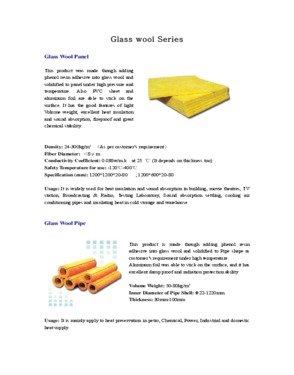 Glass wool Panel