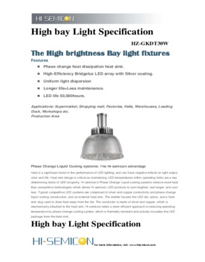 LED Warehouse Light 30W (HZ-GKDT30WI)