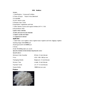 NPK Water Soluble Fertilizer (